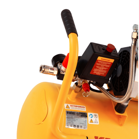 Компрессор безмасляный DENZEL DLS950/24, 950 Вт, 165 л/мин, ресивер 24 л, малошумный