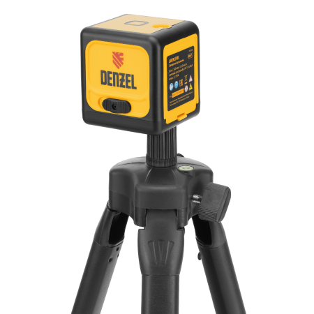 Лазерный уровень DENZEL DQB-T, 30 м, зеленый луч, батарейки, штатив