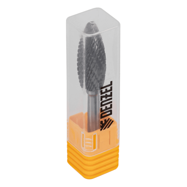 Борфреза по металлу DENZEL твердосплавная, элипсообразная, тип-H, 12 мм