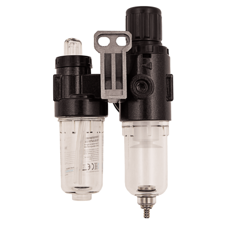 Блок подготовки воздуха регулятор-фильтр-лубрикатор DENZEL FLR1500, 10 бар, 1500 л/мин, 1/4