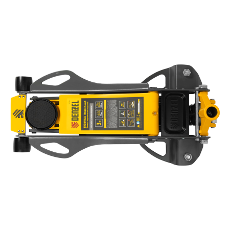 Домкрат гидравлический подкатной DENZEL 3 т, 75-500 мм, быстрый подъем, низкий подхват, проф.