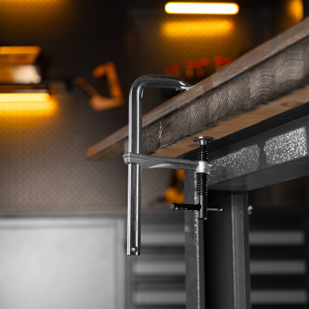 Струбцина DENZEL F-образная, 80x200мм, кованая