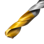 Сверло спиральное по металлу DENZEL 10 x 133 мм, Р6М5, Golden Tip, многогранная заточка