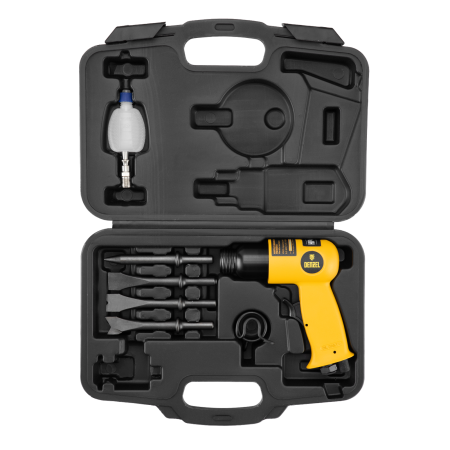 Пневматический молоток DENZEL НР4500 + набор насадок, 113 л/мин, 4500 уд/мин