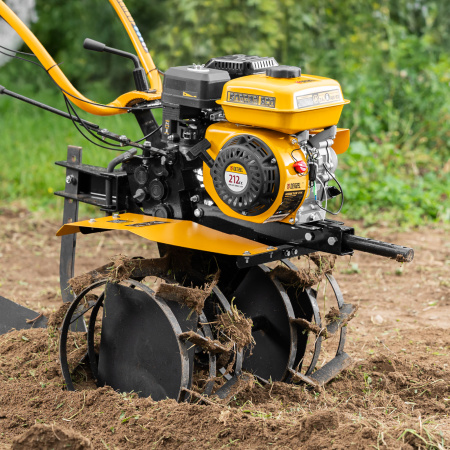 Мотоблок DENZEL DPT-370S, 7 л.с., ремен.сцеп, фрез 3х4, ШОМ, передачи 3В/1Н