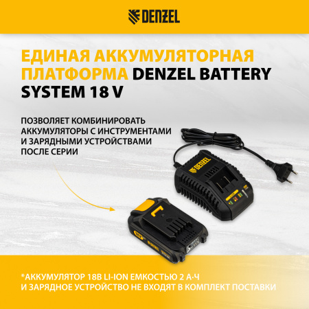 Машина шлифовальная эксцентриковая аккумуляторная DENZEL COS-125-0, 18В Li-Ion