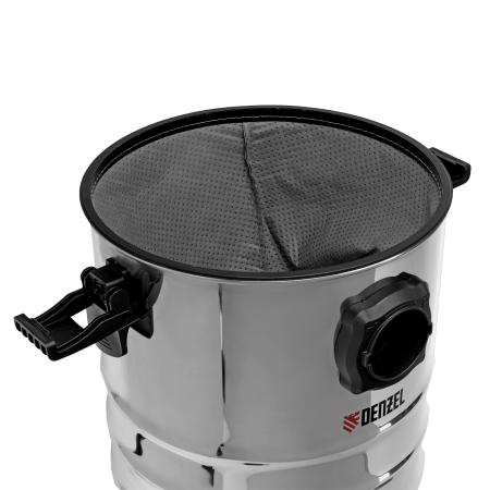 Пылесос строительный DENZEL RVC30, 1400 Вт, бак 30 л, шланг 3 м, розетка с автосинхр.