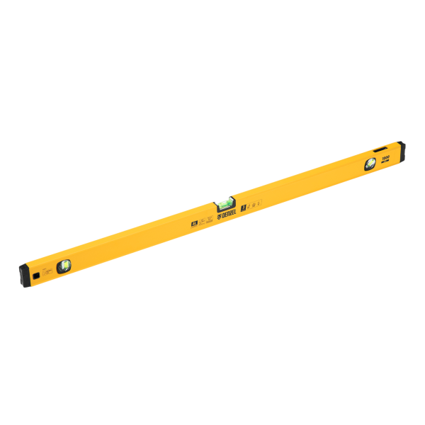 Уровень алюминиевый DENZEL магнит., фрезерованный, 3 глазка (1 зеркал.), 0,5 мм/м, 1000 мм