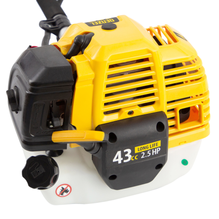 Триммер бензиновый DENZEL DT 43, 43 см3, 2.5 л.с, неразъемная штанга