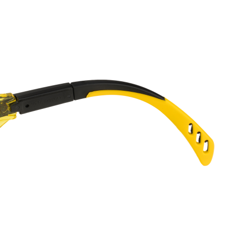 Очки защитные DENZEL открытые, поликарбонатные, увеличенная желтая линза, регулируемые дужки