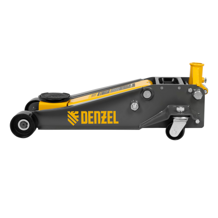 Домкрат гидравлический подкатной DENZEL 3 т, 125-470 мм, быстрый подъем, проф.
