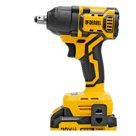 Гайковерт ударный аккумуляторный бесщет. DENZEL CIWH-BL-20-500, Li-Ion, 20 В