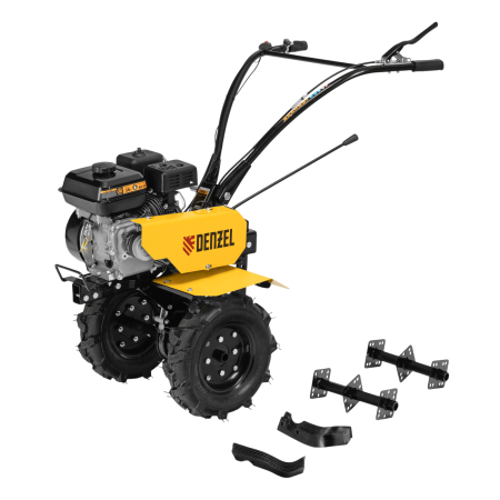 Мотоблок DENZEL DPT-170, 7 л.с., ремен.сцеп, шир 85 см, глуб 35 см,фрез 3х3,ШОМ,скор 2В/1Н,кол 8"