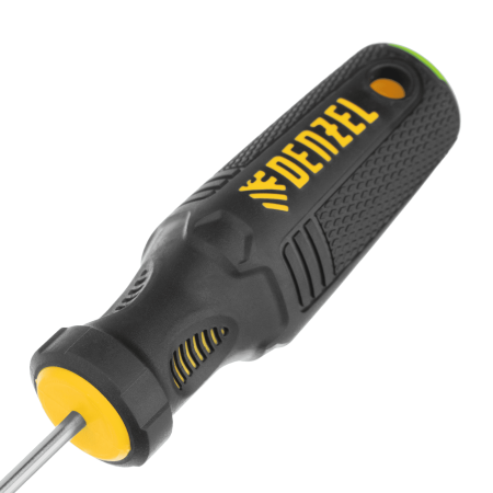 Отвертка DENZEL PZ0x75 мм, CrV, трехкомпонентная рукоятка