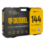 Набор инструментов DENZEL 1/2", 1/4", 3/8", CrV, S2, пластиковый кейс, 144 предмета