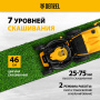 Газонокосилка бензиновая DENZEL GLD-460, 146 см3, ширина 46 см, ручная, 7 уровней