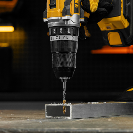 Сверло спиральное по металлу DENZEL 4,5 x 80 мм, Р6М5, Golden Tip, многогранная заточка