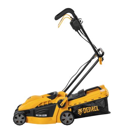 Газонокосилка электрическая DENZEL GM-1200, 1200 Вт, ширина 32 см, 3 уровня, 25 л