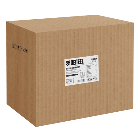 Генератор дизельный DENZEL DES-55, 5,5 кВт, 230 В, 11 л, ручной стартер