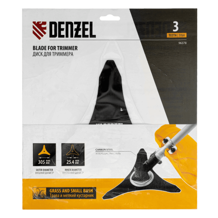 Диск для триммера DENZEL 305 х 25,4   3 лезвия