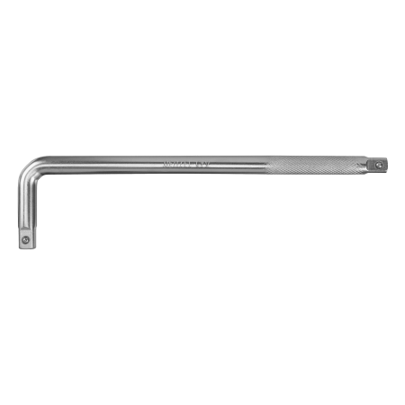 Вороток Г-образный DENZEL 300*75 мм, квадрат 1/2", CrV, матовый хром