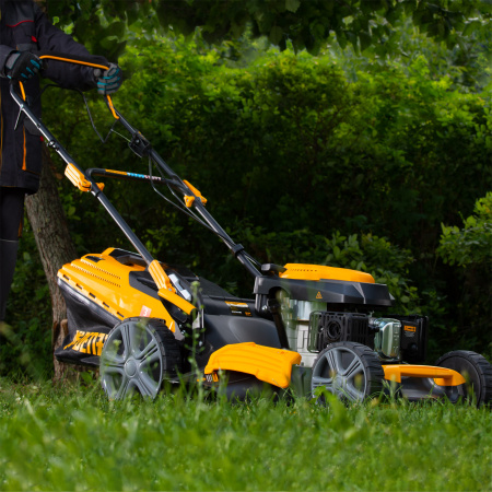 Газонокосилка бензиновая DENZEL GLD-520SP, 196 см3, ширина 52 см, привод, 7 уровней