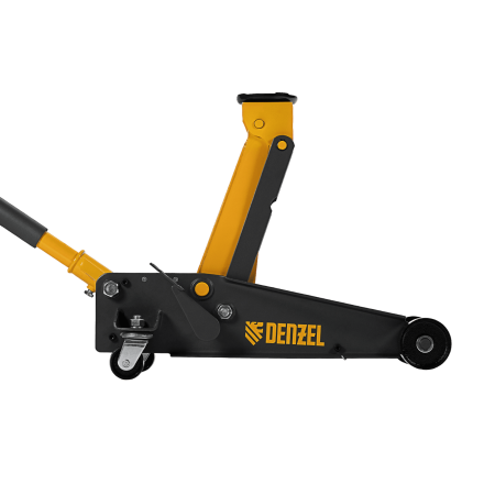 Домкрат гидравлический DENZEL подкатной 3 т, с фиксатором, быстрый подъем, 135-480 мм, профессиональный