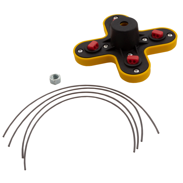 Триммерная головка DENZEL 96362, универсальная, гайка М10 x 1.25 левая