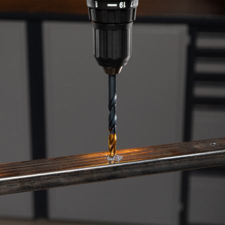 Набор сверл по металлу DENZEL 1-13 мм, HSS-Tin, Golden Tip, 25 шт