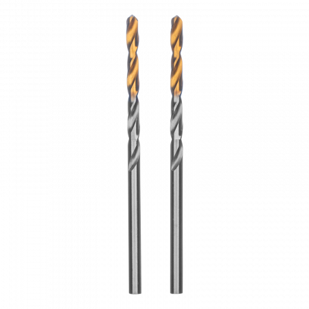 Сверло спиральное по металлу DENZEL 3,2 x 65 мм, Р6М5, Golden Tip, 2шт.