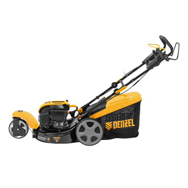 Газонокосилка бензиновая DENZEL GLT-460SP-T, Trike 150 см3, 46 см, привод, панель, 60л Газонокосилка бензиновая DENZEL GLT-460SP-T, Trike 150 см3, 46 см, привод, панель, 60л