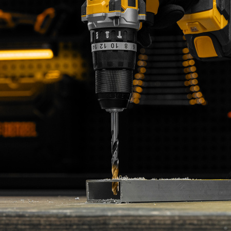 Сверло спиральное по металлу DENZEL 8,5 x 117 мм, Р6М5, Golden Tip, многогранная заточка