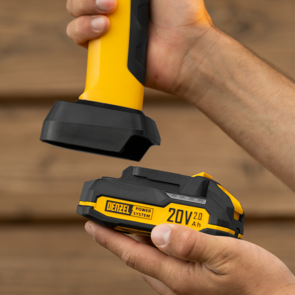 Ножницы-кусторез аккумуляторные DENZEL GS-20, Li-Ion, 20 В