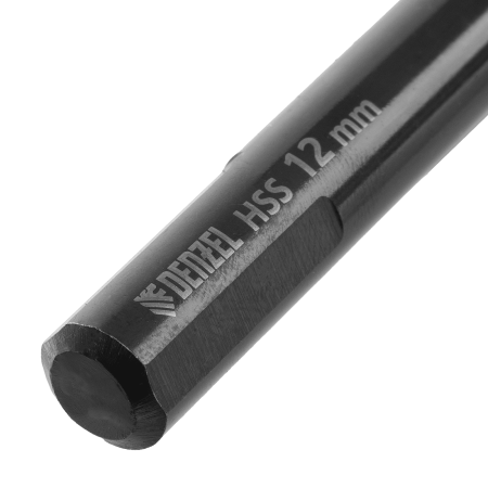 Сверло по металлу DENZEL 12 мм, HSS-Tin, Golden Tip, 6 шт.