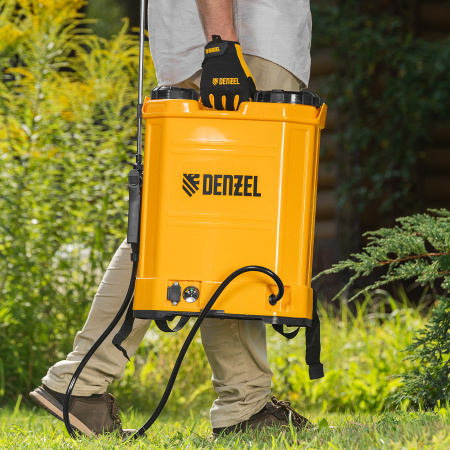 Опрыскиватель ранцевый аккумуляторный DENZEL D-16LA, 16 л, 12 В, 8 Ач