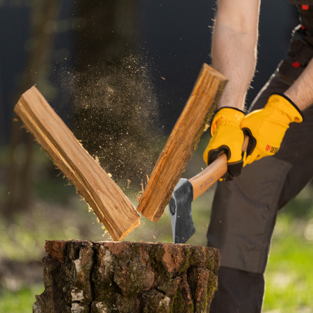 Топор кованый DENZEL 680 г, американский тип, буковая рукоятка, 360мм, EFP 21886