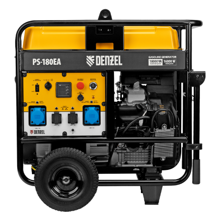 Генератор бензиновый DENZEL PS-180EA, 18 кВт,230 В, 65л, разъем ATS,эл.старт