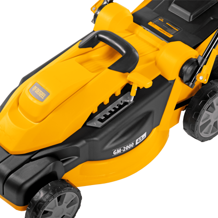 Газонокосилка электрическая DENZEL GM-2000, 2000 Вт, ширина 43 см, 6 уровней, 45 л