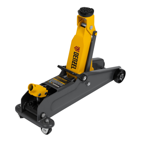 Домкрат гидравлический подкатной DENZEL 2 т, 135-385 мм