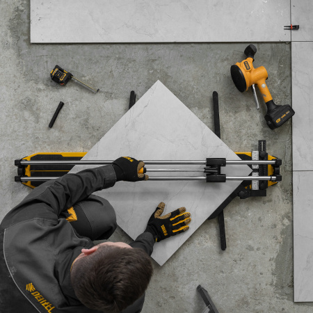 Плиткорез DENZEL 1000х14мм, цельнометал. напр., каретка на подш., стальная станина, рукоятка-пенал