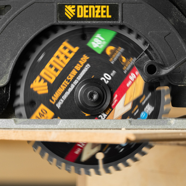Пильный диск по ламинату DENZEL ф140 х 20 мм, 48 зубьев