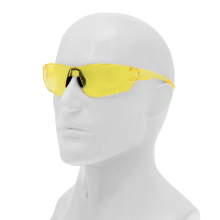 Очки защитные DENZEL открытые, поликарбонатные, желтая линза