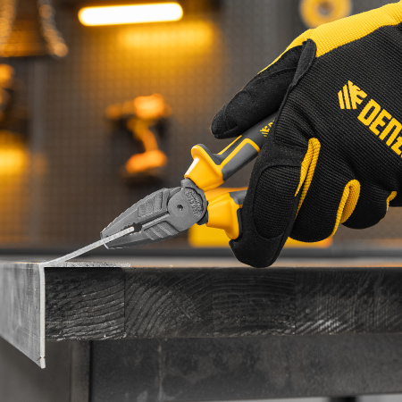 Плоскогубцы комбинированные DENZEL 165 мм, трехкомпонентные рукоятки