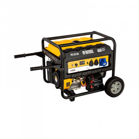 Генератор бензиновый DENZEL PS 55 EA, 5.5 кВт, 230 В, 25 л, электростартер