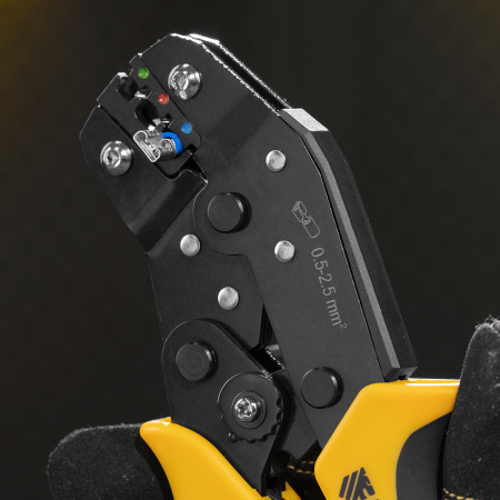 Клещи для обжима изолир. наконечников DENZEL НКИ и НВИ, разъемов РПИ, гильз ГСИ, 0,5 - 2,5 мм2