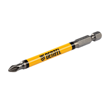Бита DENZEL PZ2х90, сталь S2, цилиндр., 10 шт. Е 6,3