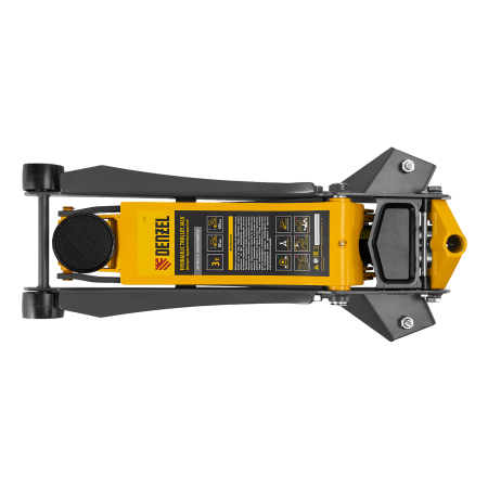 Домкрат гидравлический подкатной DENZEL 3 т, 85-610 мм, быстрый подъем, низ. подхват, проф, SUV
