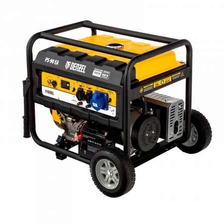 Генератор бензиновый DENZEL PS 90 EA, 9.0 кВт, 230В, 25 л, электростартер