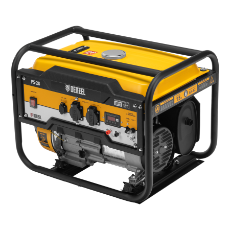 Генератор бензиновый DENZEL PS 28, 2.8 кВт, 230 В, 15 л, ручной старт