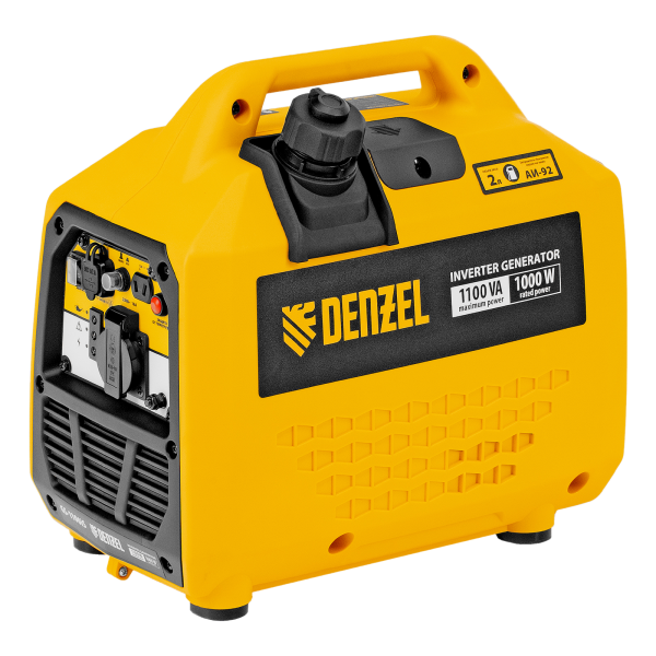 Генератор инверторный DENZEL GS-1100iS, 1,1 кВт, 230 В, закрытый корпус, ручной старт